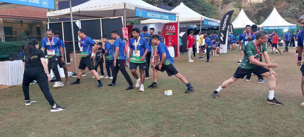 Healyos recovery zone 19 Healyos Recovery Zone at the Pune city Marathon