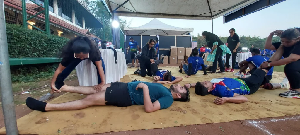 Healyos recovery zone 5 Healyos Recovery Zone at the Pune city Marathon