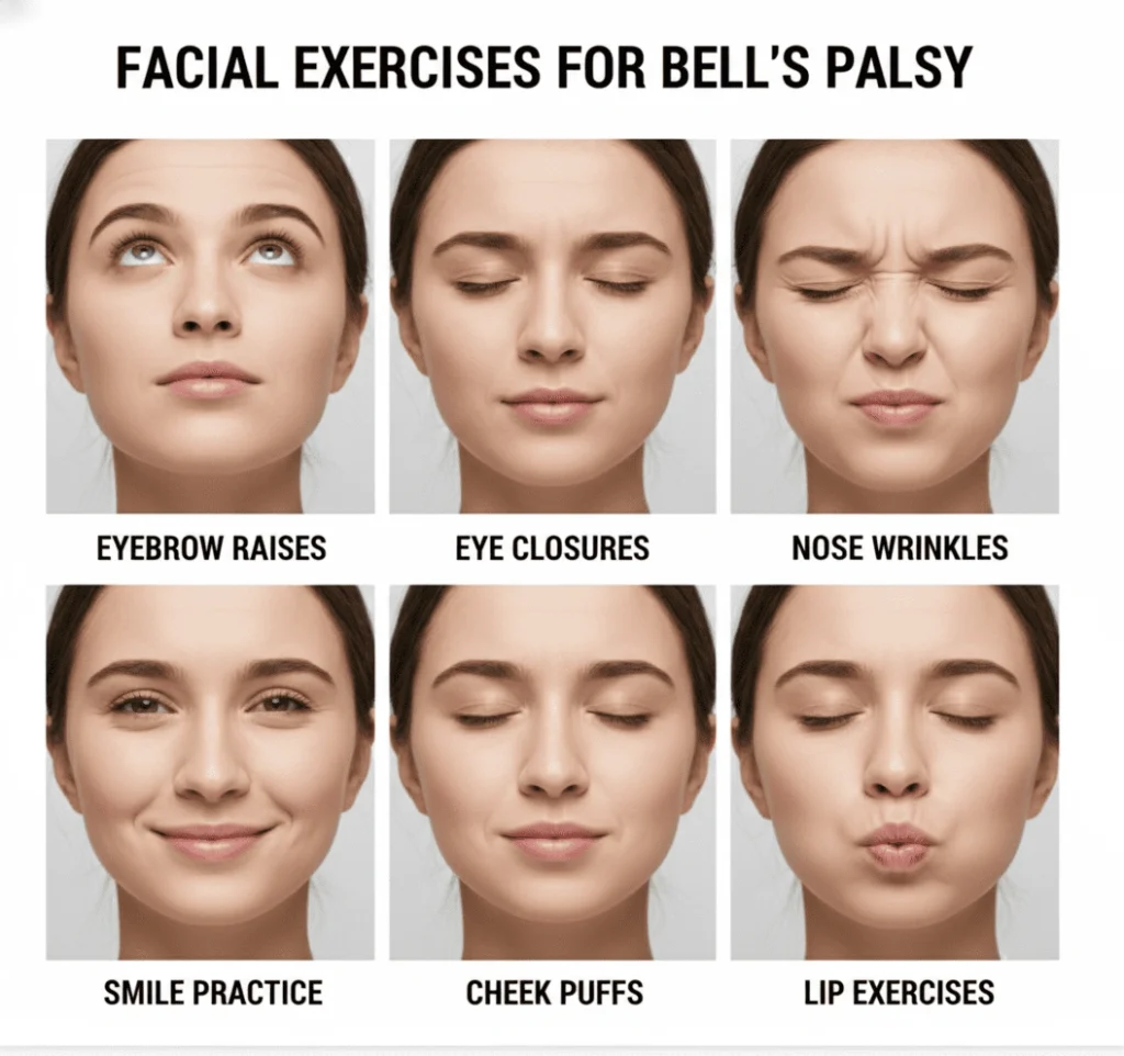 Facial Exercises for Bells palsy 1 Bell's Palsy Recovery Time: Signs, Stages, and What to Expect