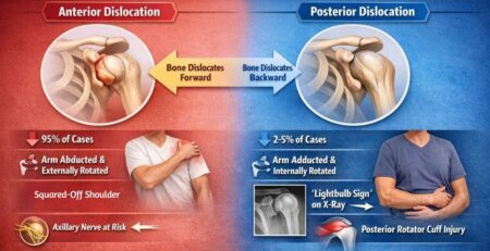 Anterior vs Posterior Shoulder Dislocation Quick Comparison