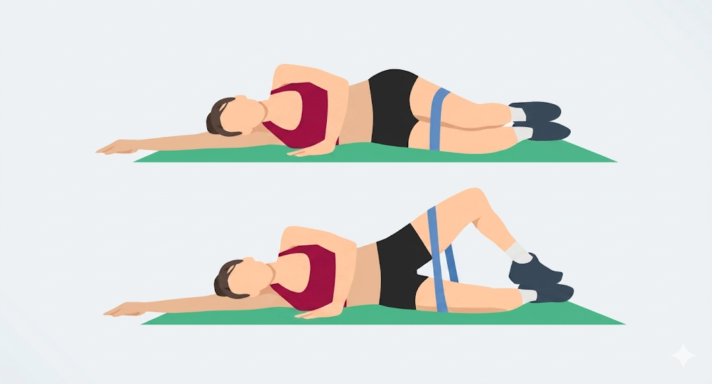 IT Band Syndrome: Causes, Symptoms, and Physiotherapy Exercises for Runners 2 Clamshells (with or without resistance band)
