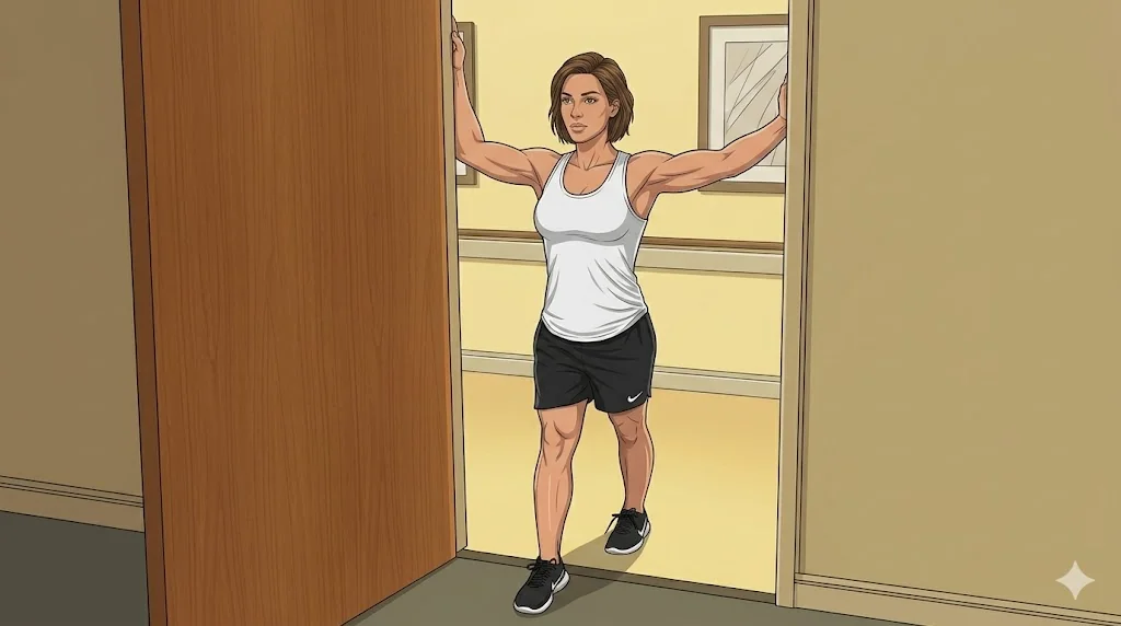 Thoracic Outlet Syndrome: Symptoms, Causes, and Physiotherapy Exercises 2 Pectoralis-Minor-Stretch-Doorway-Stretch
