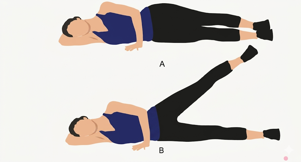 IT Band Syndrome: Causes, Symptoms, and Physiotherapy Exercises for Runners 1 Side-Lying Hip Abduction